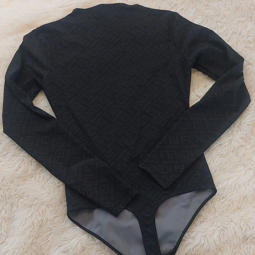 SKIMS FENDI Black Monogram Bodysuit - Picture 10 of 10